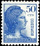 Spain 1938 Republic Alegory 50 CTS Blue Edifil 753